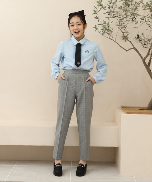 PINKHUNT（ピンクハント）の「PINKHUNT ピンクハント ロゴ襟ブラウス シャツ 8998K（シャツ/ブラウス・キッズ・ライトブルー/ホワイト・140cm/150cm/120cm/130cm/160cm）」の17枚目の写真