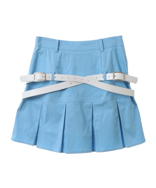 Candy Stripper(キャンディストリッパー)の「CROSS BELTED MINI スカート(スカート・レディース・ベージュ/ライトブルー/ブラック・2)」の19枚目の写真