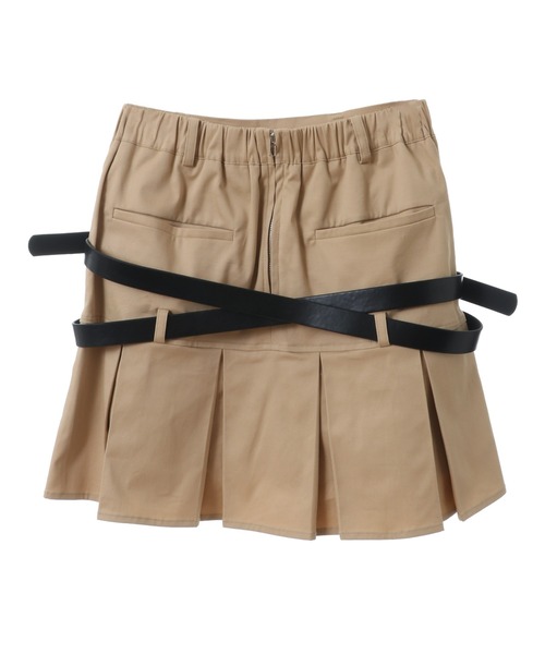 Candy Stripper(キャンディストリッパー)の「CROSS BELTED MINI スカート(スカート・レディース・ベージュ/ライトブルー/ブラック・2)」の21枚目の写真
