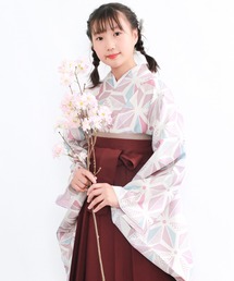 KYOETSU（キョウエツ）の「ガールズ 華やかF 袴4点セット ( 二尺袖 + 帯 + 袴 + 襦袢 )（着物）」