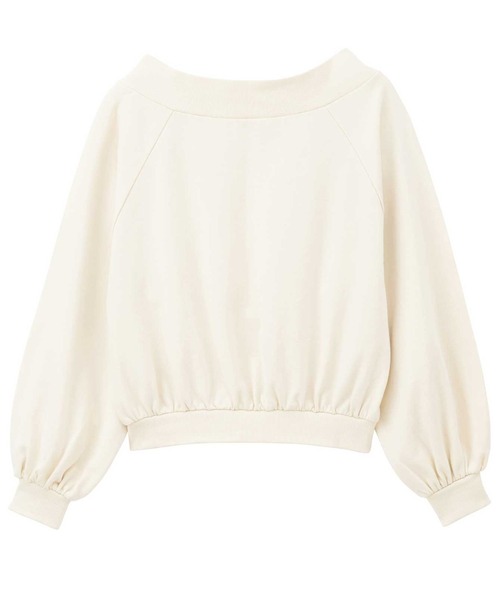 nelliy.(ネルリー)の「【新色追加/6色展開】ボリュームスリーブオフショルダ―スウェットトップス(スウェット・レディース・ブラック/杢グレー/ピンク/アイボリー/ネイビー/チャコールグレー・MEDIUM/LARGE)」の15枚目の写真