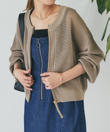 un dix cors（アンディコール）の「メッシュニットカーディガン（カーディガン/ボレロ）」