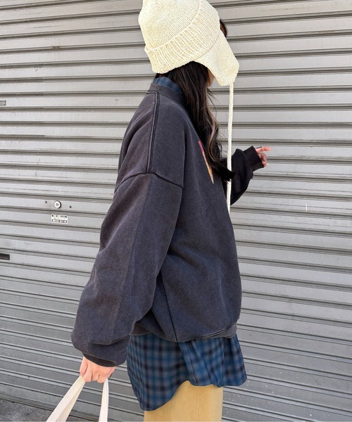 CPCM（シーピーシーエム）の「パウダー加工スウェットプルオーバー（スウェット・メンズ・ブラック/ブラック系その他2/ブラック系その他/ブラック系その他3・MEDIUM/LARGE/SMALL）」の7枚目の写真