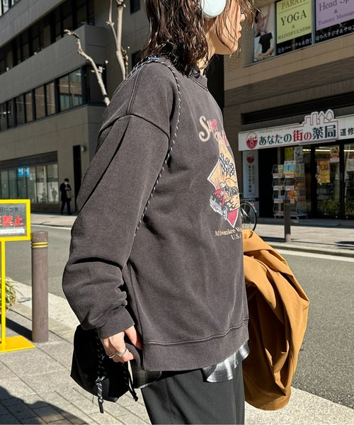 CPCM（シーピーシーエム）の「パウダー加工スウェットプルオーバー（スウェット・メンズ・ブラック/ブラック系その他2/ブラック系その他/ブラック系その他3・MEDIUM/LARGE/SMALL）」の18枚目の写真