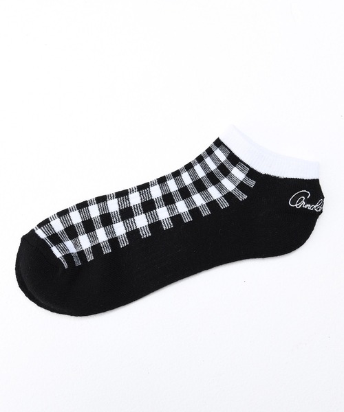 Arnold Palmer（アーノルドパーマー）の「ギンガム スニーカーソックス（ソックス/靴下・レディース・グレー/ブラック・23-25cm）」の8枚目の写真
