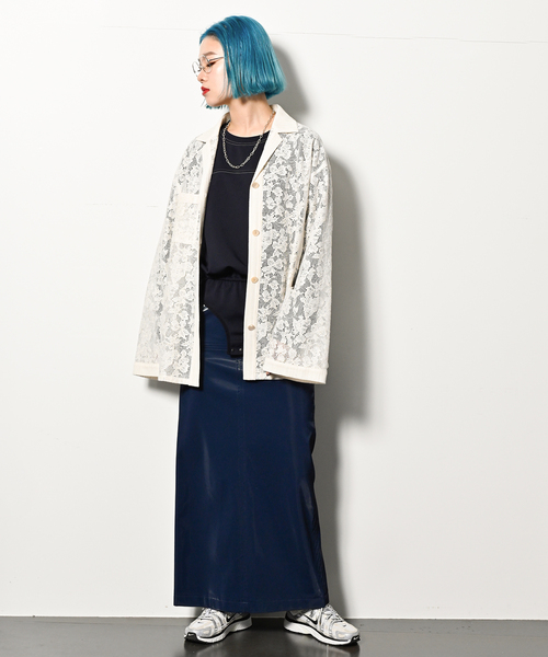 CITYSHOP◆長袖ブラウス/FREE/コットン/BLK/無地/24SS/COTTON LACE SHIRTS CITYSHOP(シティショップ) / 長袖ブラウス/FREE/コットン/BLK