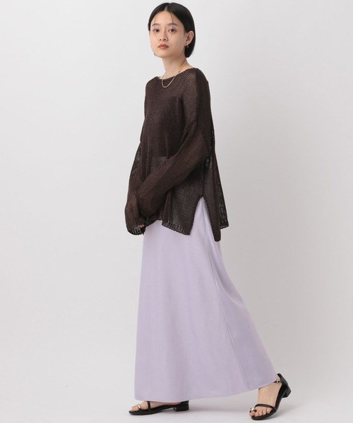 A part by（アパートバイ）の「リネンコンメッシュプルオーバー（ニット/セーター・レディース・ブラック/オフホワイト/グレー系その他4/ブラウン/ライトイエロー/ライトブルー・FREE）」の22枚目の写真