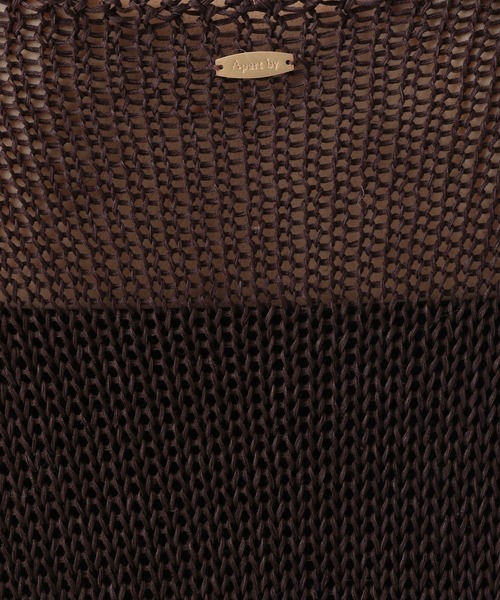 A part by（アパートバイ）の「リネンコンメッシュプルオーバー（ニット/セーター・レディース・ブラック/オフホワイト/グレー系その他4/ブラウン/ライトイエロー/ライトブルー・FREE）」の18枚目の写真