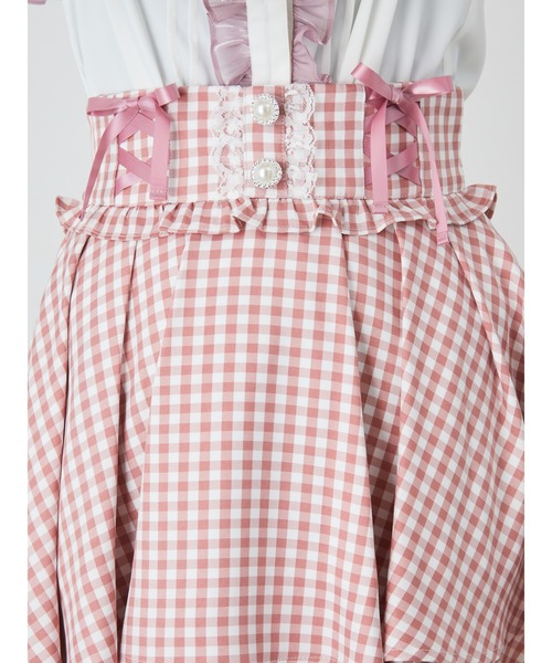 Ank Rouge（アンクルージュ）の「ギンガムスピンドルスカパン（スカート・レディース・ブラック/ブルー/ピンク・M）」の9枚目の写真