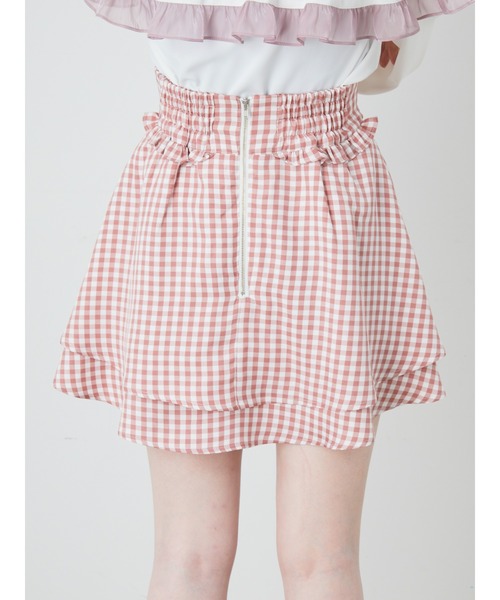 Ank Rouge（アンクルージュ）の「ギンガムスピンドルスカパン（スカート・レディース・ブラック/ブルー/ピンク・M）」の11枚目の写真