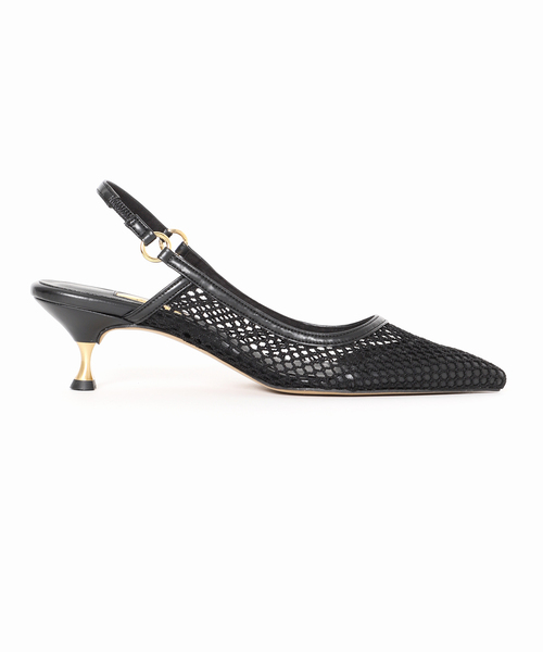 GRISE（グリーズ）の「GRISE5cmポインテッドメッシュスリングバック（パンプス・レディース・ブラック×ブラック/ブラウン・22cm/22.5cm/23cm/23.5cm/24cm/24.5cm/25cm）」の5枚目の写真