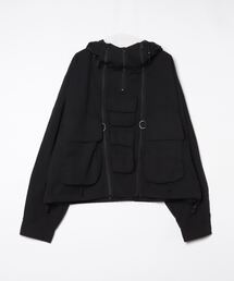 XU | ストリートファッション XU エックスユー hunting jacket 長袖ジャケット オーバーサイズ ビッグシルエット アノラックジャケット アウトドアジャケット フードジャケット 羽織り 韓国ファッション 韓国ストリート グランジ y2k(ミリタリージャケット)