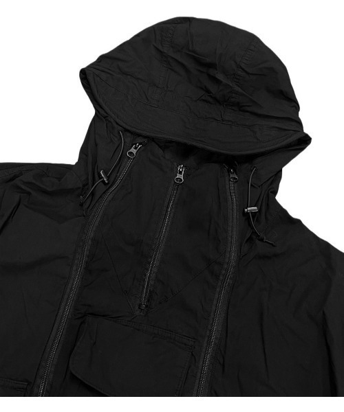 XU（エックスユー）の「ストリートファッション XU エックスユー hunting jacket 長袖ジャケット オーバーサイズ ビッグシルエット アノラックジャケット アウトドアジャケット フードジャケット 羽織り 韓国ファッション 韓国ストリート グランジ y2k（ミリタリージャケット・メンズ・ブラック・ONE SIZE）」の7枚目の写真