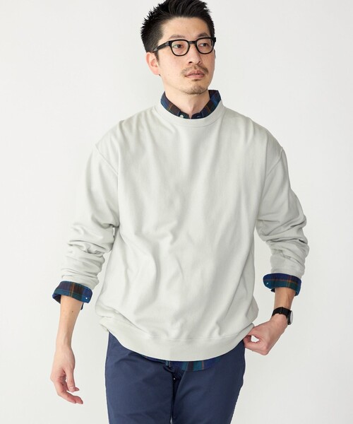 SHIPS(シップス)の「SHIPS: ソフト パイル コットン クルーネック スウェット(Tシャツ/カットソー・メンズ・ライトブルー/ライトグレー/クリーム・LARGE/MEDIUM/SMALL/X-LARGE)」の5枚目の写真