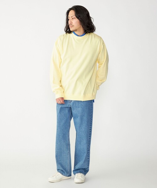 SHIPS(シップス)の「SHIPS: ソフト パイル コットン クルーネック スウェット(Tシャツ/カットソー・メンズ・ライトブルー/ライトグレー/クリーム・LARGE/MEDIUM/SMALL/X-LARGE)」の7枚目の写真