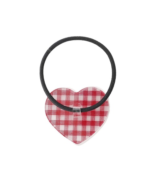 MILKFED.（ミルクフェド）の「GINGHAM HEART HAIR ELASTIC（ヘアゴム・レディース・ブラック/ライトブルー/レッド・ONE SIZE）」の14枚目の写真