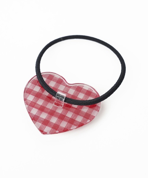 MILKFED.（ミルクフェド）の「GINGHAM HEART HAIR ELASTIC（ヘアゴム・レディース・ブラック/ライトブルー/レッド・ONE SIZE）」の12枚目の写真