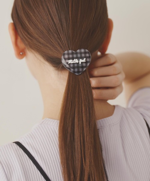 MILKFED.（ミルクフェド）の「GINGHAM HEART HAIR ELASTIC（ヘアゴム・レディース・ブラック/ライトブルー/レッド・ONE SIZE）」の20枚目の写真