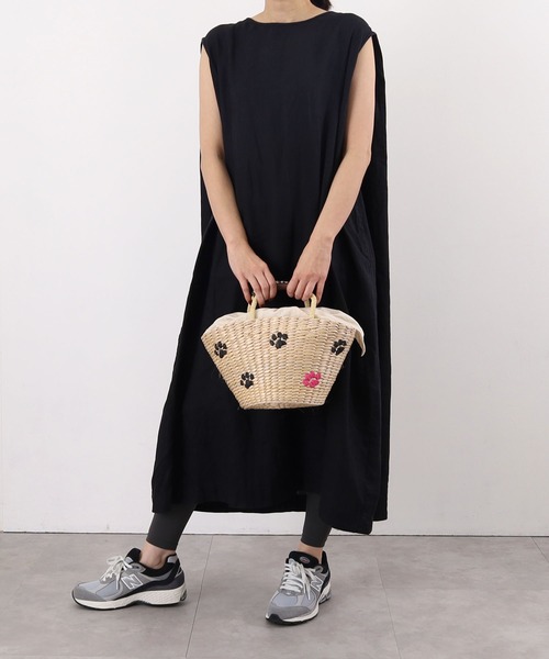 COOCO（クーコ）の「モチーフペーパー刺繍カゴバッグ（かごバッグ・レディース・ブラック/イエロー/レッド・9）」の19枚目の写真
