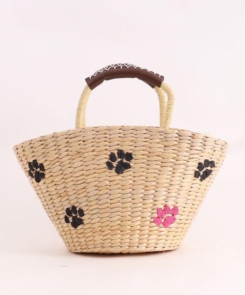COOCO（クーコ）の「モチーフペーパー刺繍カゴバッグ（かご