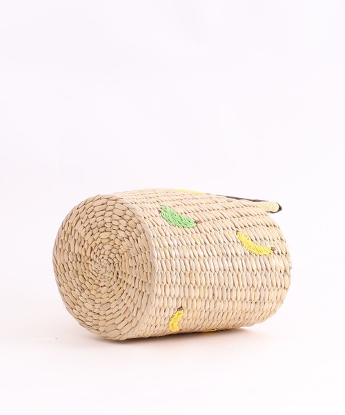 COOCO（クーコ）の「モチーフペーパー刺繍カゴバッグ（かごバッグ・レディース・ブラック/イエロー/レッド・9）」の11枚目の写真