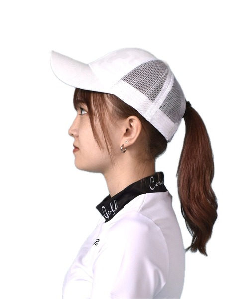 セール】迷彩柄ポニーテール ゴルフメッシュキャップ（キャップ