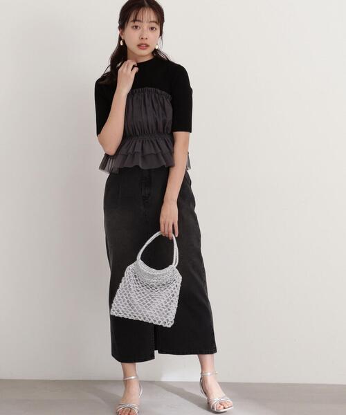 PROPORTION BODY DRESSING（プロポーションボディドレッシング）の「ロングナローデニムスカート / 1214120405（スカート・レディース・グレー/ブルー・SMALL/MEDIUM）」の9枚目の写真