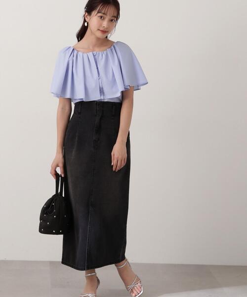 PROPORTION BODY DRESSING（プロポーションボディドレッシング）の「ロングナローデニムスカート / 1214120405（スカート・レディース・グレー/ブルー・SMALL/MEDIUM）」の11枚目の写真