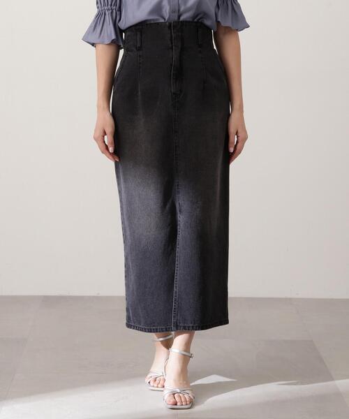 PROPORTION BODY DRESSING（プロポーションボディドレッシング）の「ロングナローデニムスカート / 1214120405（スカート・レディース・グレー/ブルー・SMALL/MEDIUM）」の16枚目の写真