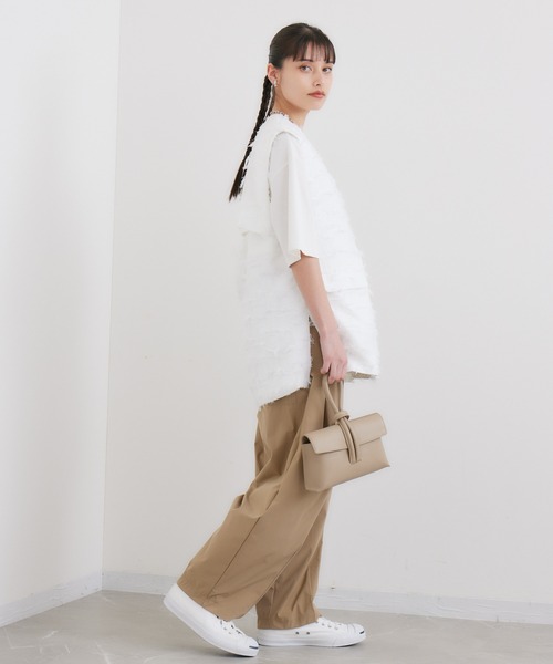 LUGIVA（ルギヴァ）の「LUGIVa カットジャガードベスト（ベスト・レディース・ホワイト/ブラック・FREE）」の9枚目の写真