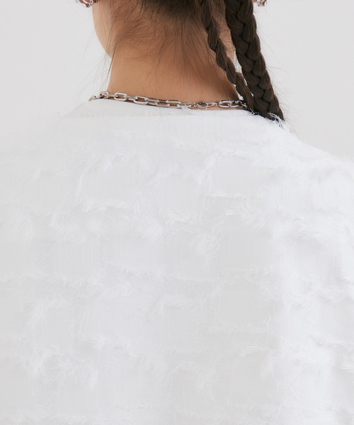 LUGIVA（ルギヴァ）の「LUGIVa カットジャガードベスト（ベスト・レディース・ホワイト/ブラック・FREE）」の18枚目の写真