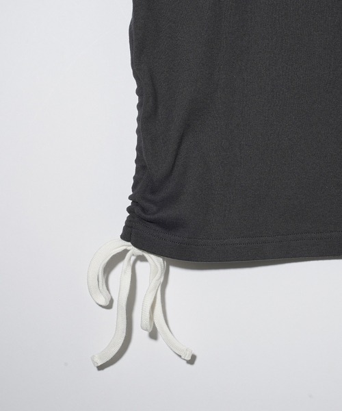 X-girl（エックスガール）の「DOTTED STAR S/S RAGRAN BABY TOP（Tシャツ/カットソー・レディース・オリーブ/ピンク/チャコール・S/M）」の9枚目の写真