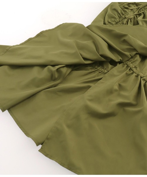 Settimissimo（セッティミッシモ）の「タフタマーメーイド シャーリング フリルスカート ロング（スカート・レディース・ブラック/カーキ・FREE）」の22枚目の写真