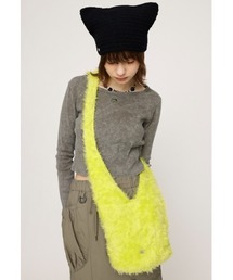 SLY（スライ）の「KNIT F/FUR BAG ニット ファー バッグ（ショルダーバッグ）」