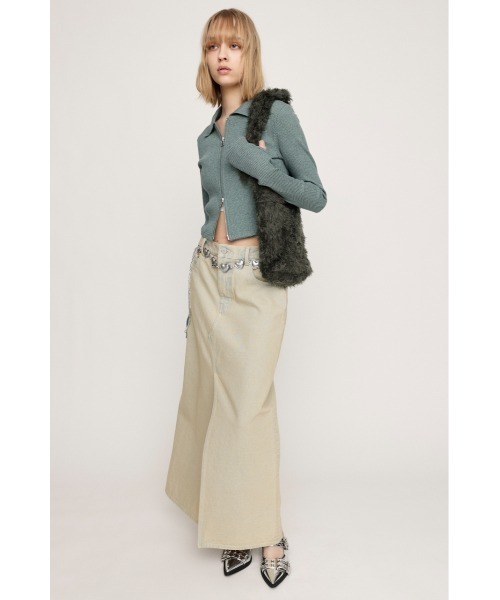 SLY（スライ）の「KNIT F/FUR BAG ニット ファー バッグ（ショルダーバッグ・レディース・ライトブラック/ライム/シルバー・FREE）」の8枚目の写真