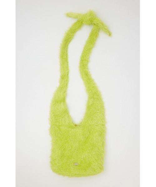 SLY（スライ）の「KNIT F/FUR BAG ニット ファー バッグ（ショルダーバッグ・レディース・ライトブラック/ライム/シルバー・FREE）」の15枚目の写真