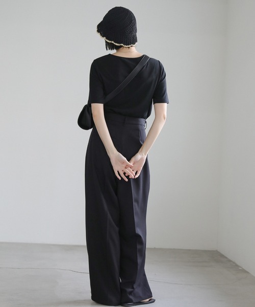 select MOCA（セレクトモカ）の「配色パイピングサマーハット（ハット・レディース・ブラック/アイボリー・FREE）」の11枚目の写真