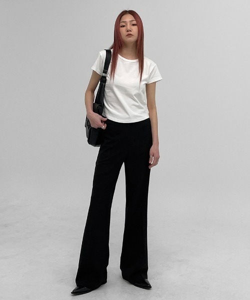 BLACKUP（ブラックアップ）の「[MADE] ドミニクセミブーツカットスラックス（スラックス・レディース・ブラック/チャコールグレー・SMALL/MEDIUM/LARGE）」の5枚目の写真