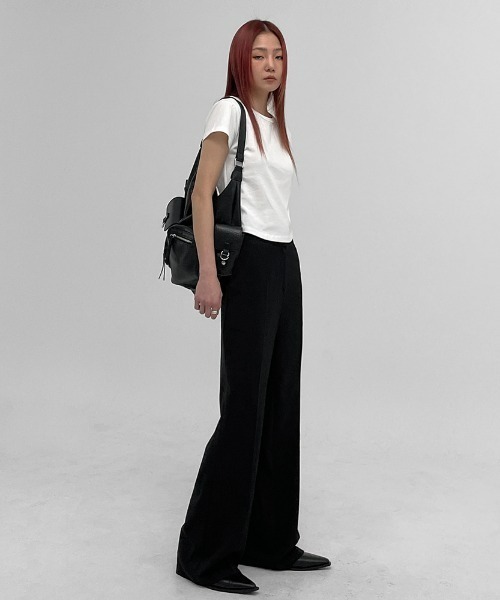 BLACKUP（ブラックアップ）の「[MADE] ドミニクセミブーツカットスラックス（スラックス・レディース・ブラック/チャコールグレー・SMALL/MEDIUM/LARGE）」の4枚目の写真