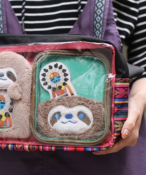 チチカカ（チチカカ）の「アミーゴクリアポーチ（ポーチ・レディース・ブルー/グリーン/レッド/パープル/イエロー・FREE）」の2枚目の写真