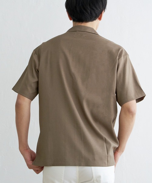 ikka(イッカ)の「バイカラーオープンカラーシャツ(シャツ/ブラウス・メンズ・ベージュ/ブラック/ブルー/グリーン・XL/L/M/S)」の14枚目の写真