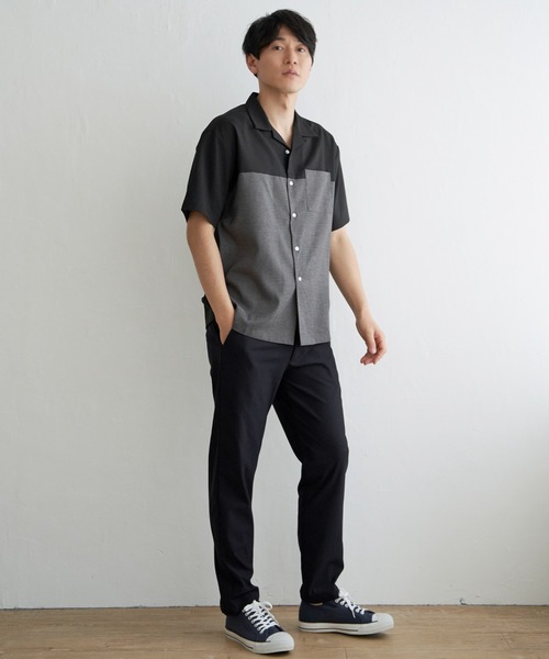 ikka(イッカ)の「バイカラーオープンカラーシャツ(シャツ/ブラウス・メンズ・ベージュ/ブラック/ブルー/グリーン・XL/L/M/S)」の6枚目の写真