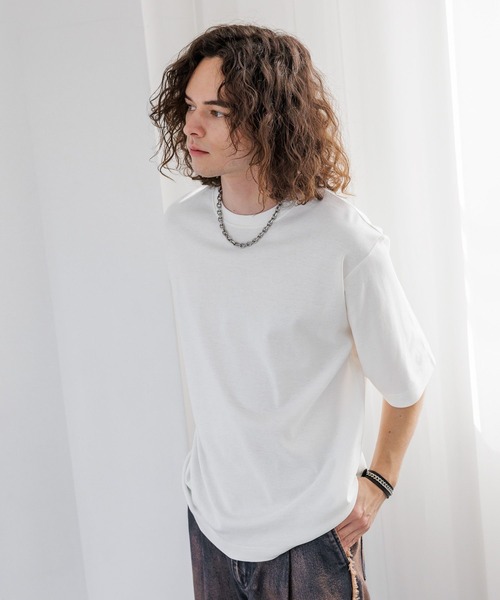 HARE(ハレ)の「シルキースムースFITカットソー(HARE)(Tシャツ/カットソー・メンズ・グレー/ブラック/ホワイト/ブラウン・SMALL/MEDIUM)」の6枚目の写真
