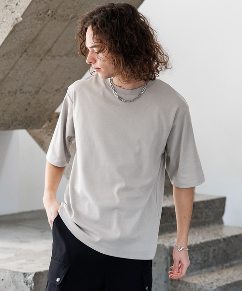HARE(ハレ)の「シルキースムースFITカットソー(HARE)(Tシャツ/カットソー・メンズ・グレー/ブラック/ホワイト/ブラウン・SMALL/MEDIUM)」の13枚目の写真