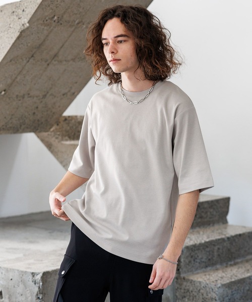 HARE(ハレ)の「シルキースムースFITカットソー(HARE)(Tシャツ/カットソー・メンズ・グレー/ブラック/ホワイト/ブラウン・SMALL/MEDIUM)」の14枚目の写真