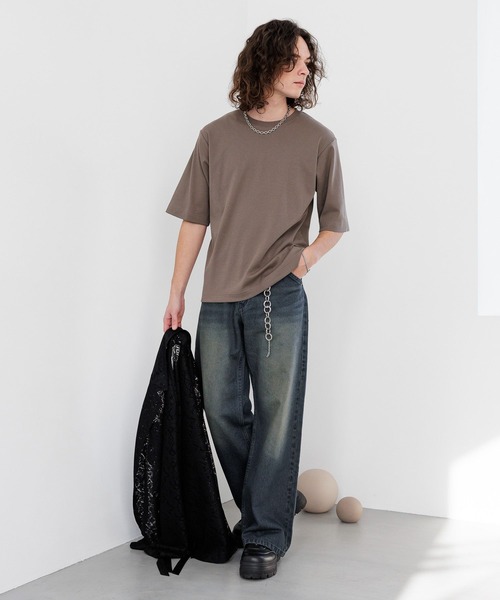 HARE(ハレ)の「シルキースムースFITカットソー(HARE)(Tシャツ/カットソー・メンズ・グレー/ブラック/ホワイト/ブラウン・SMALL/MEDIUM)」の15枚目の写真