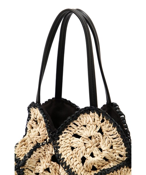 JILL STUART（ジルスチュアート）の「◆クロシェミニバッグ（かごバッグ・レディース・ホワイト/ブラック・ﾌﾘ-）」の8枚目の写真