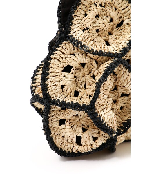 JILL STUART（ジルスチュアート）の「◆クロシェミニバッグ（かごバッグ・レディース・ホワイト/ブラック・ﾌﾘ-）」の10枚目の写真