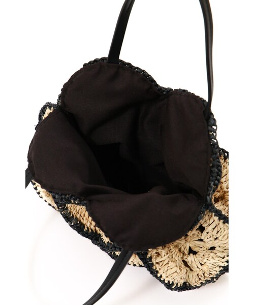 JILL STUART（ジルスチュアート）の「◆クロシェミニバッグ（かごバッグ・レディース・ホワイト/ブラック・ﾌﾘ-）」の11枚目の写真