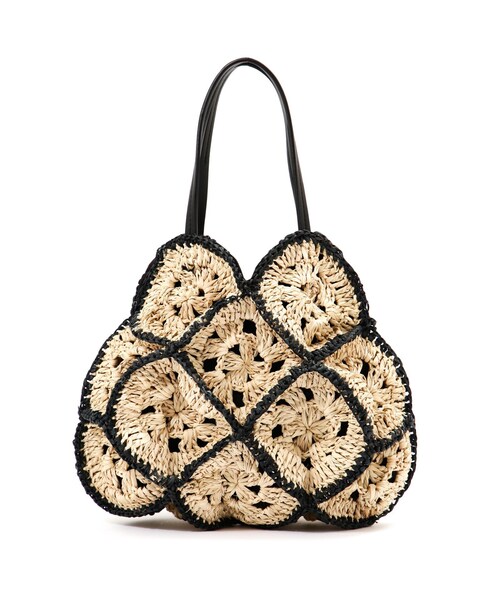 JILL STUART（ジルスチュアート）の「◆クロシェミニバッグ（かごバッグ・レディース・ホワイト/ブラック・ﾌﾘ-）」の13枚目の写真